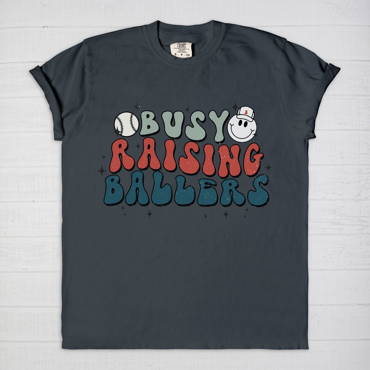 Busy Raising Ballers Comfort Color Tee