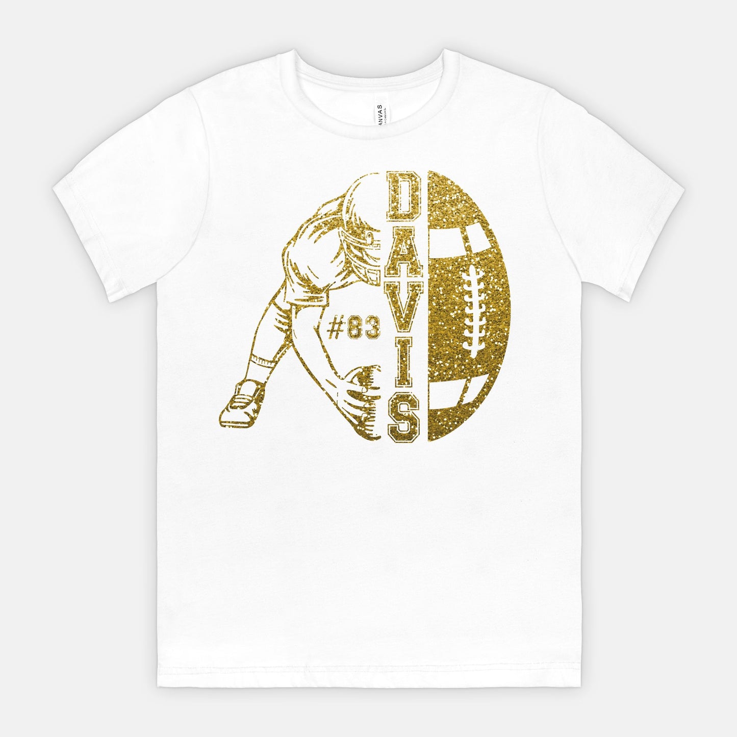 FB Player - Davis #83 (Gold Glitter) - Design 2