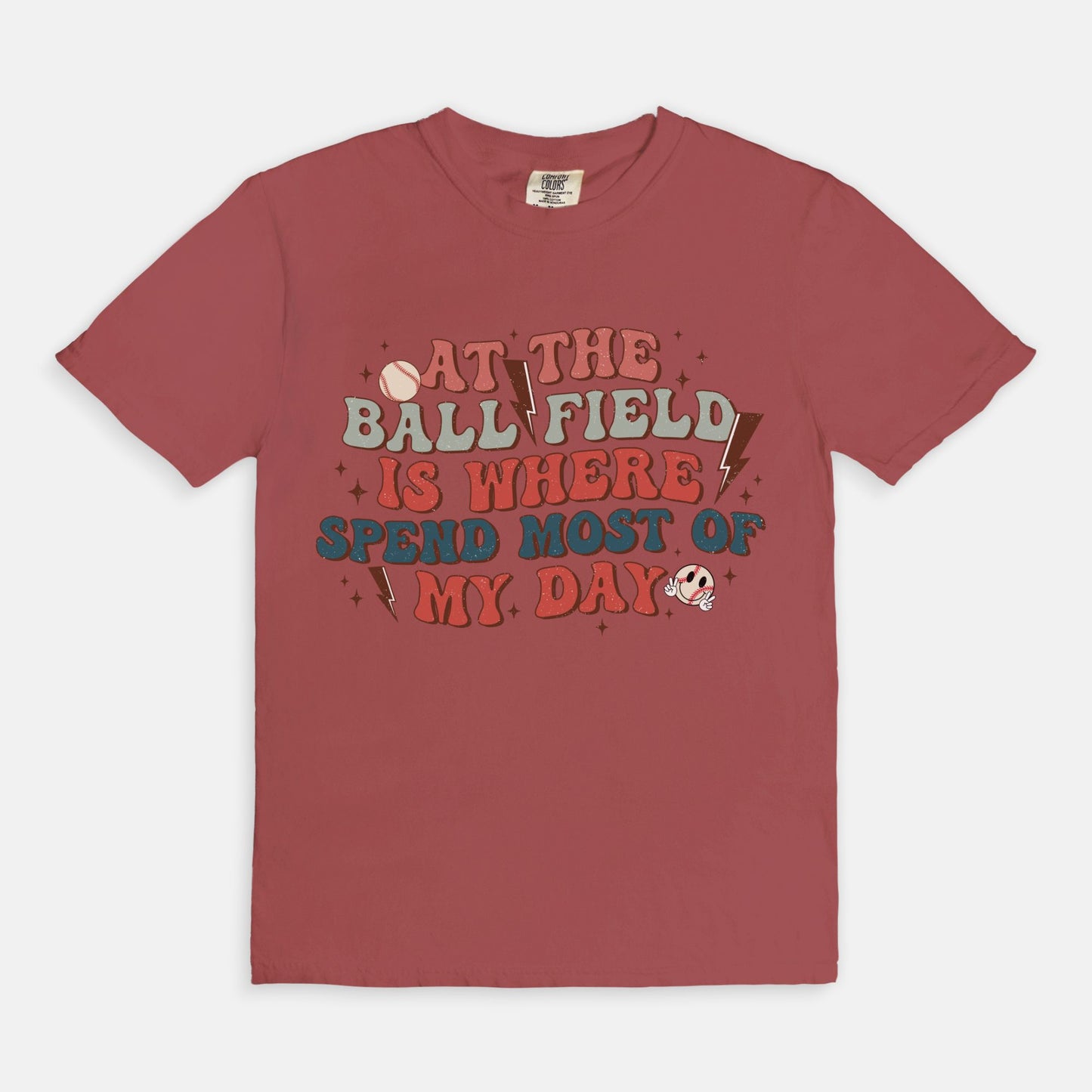 At The Ball Field Comfort Color Tee