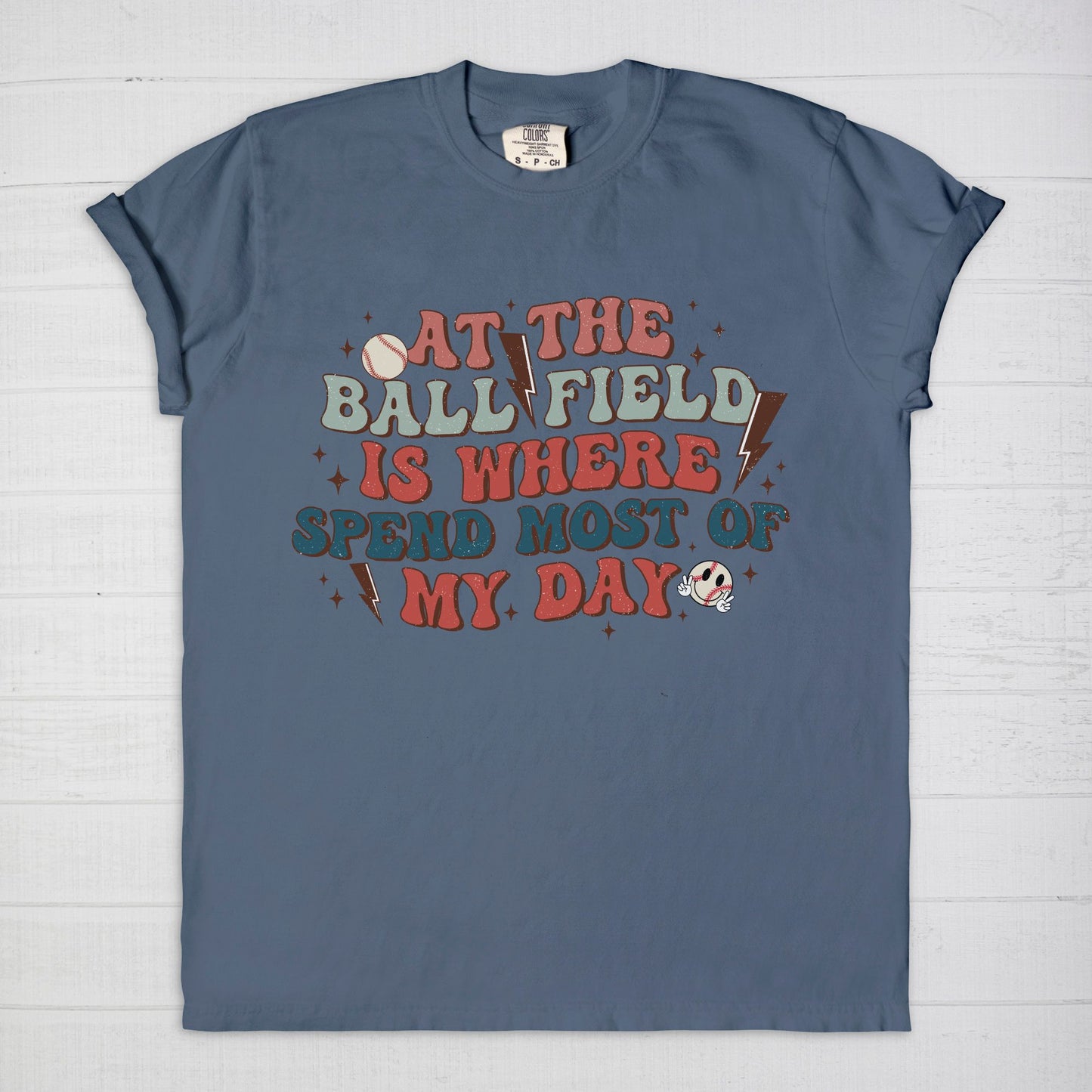 At The Ball Field Comfort Color Tee