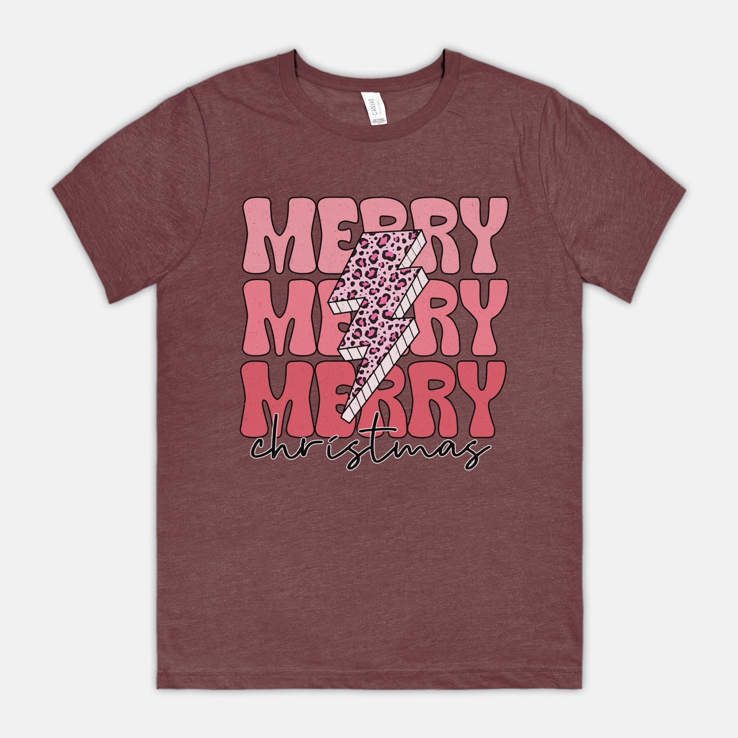 Lightning Bolt Merry Christmas Tee