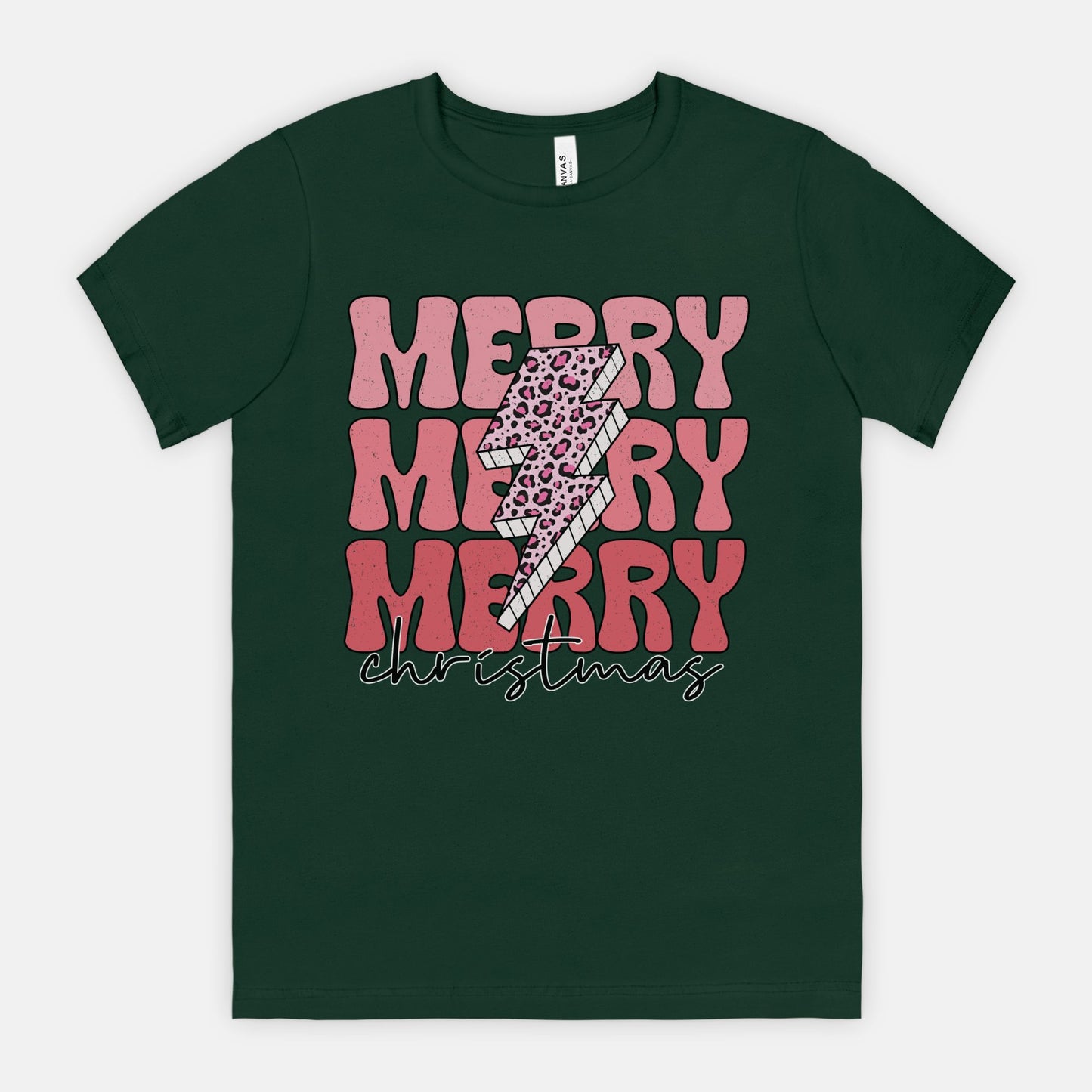 Merry Christmas Lightning Bolt 2 Tee