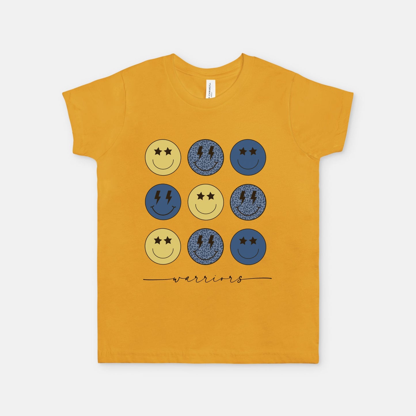 Warriors Smiley Face Youth Tee