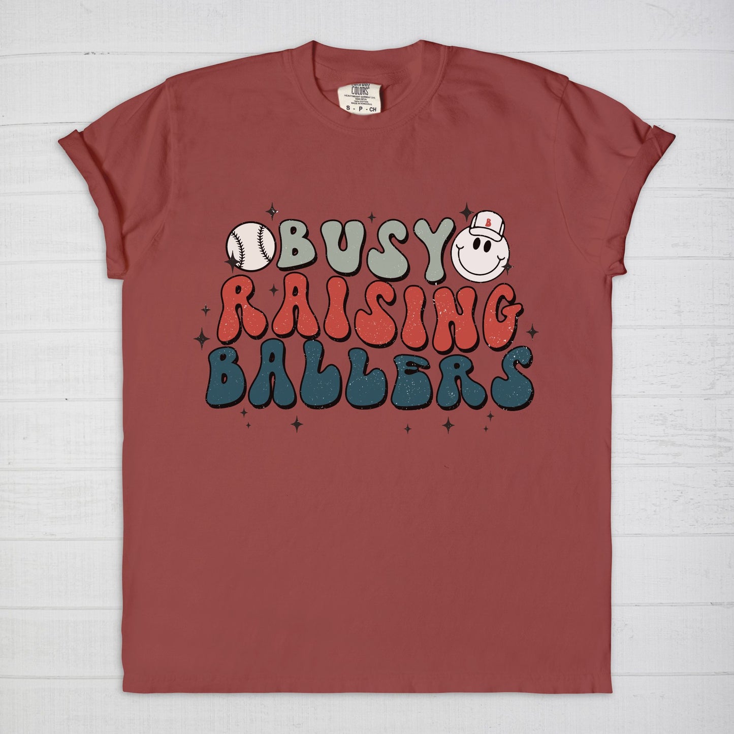 Busy Raising Ballers Comfort Color Tee