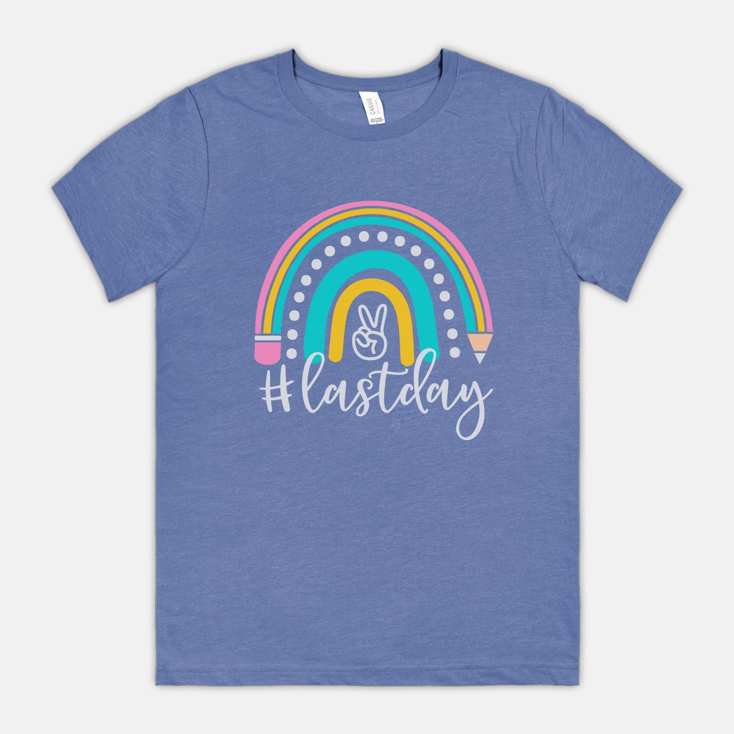 Last Day Rainbow Teacher Tee