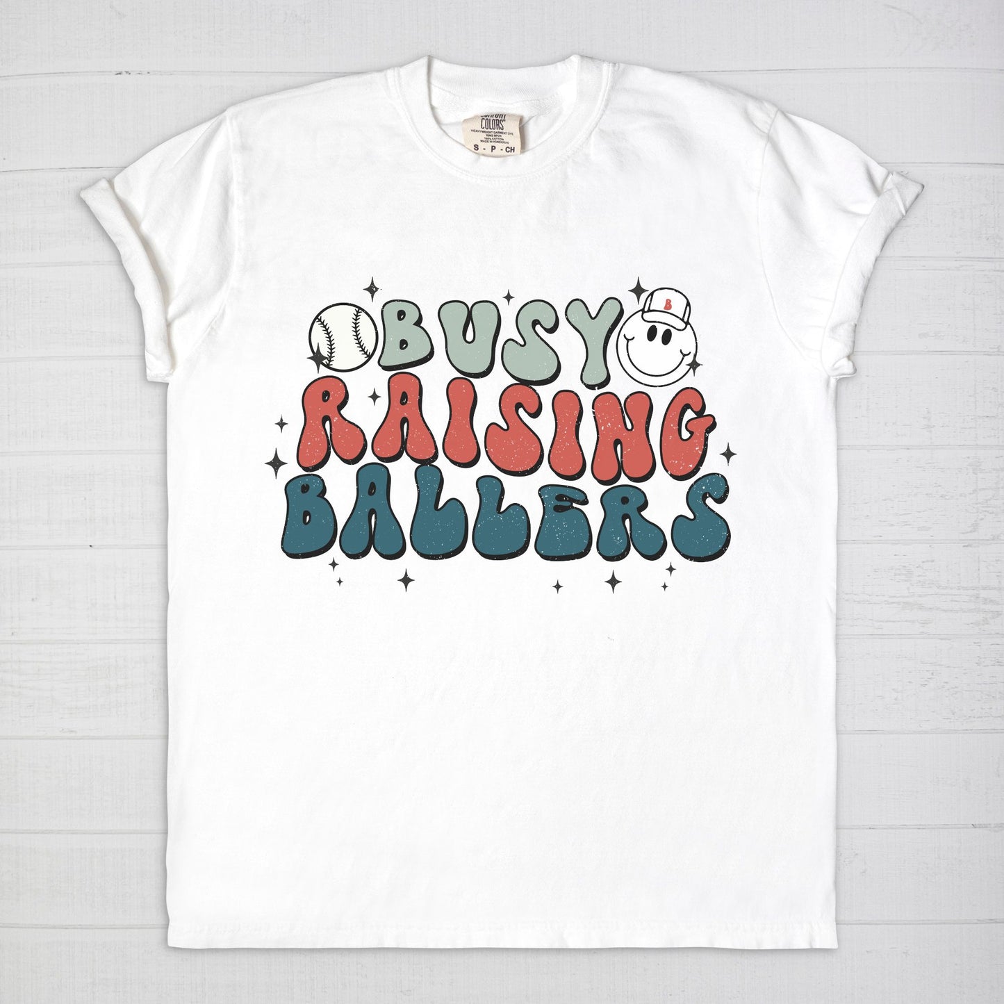 Busy Raising Ballers Comfort Color Tee