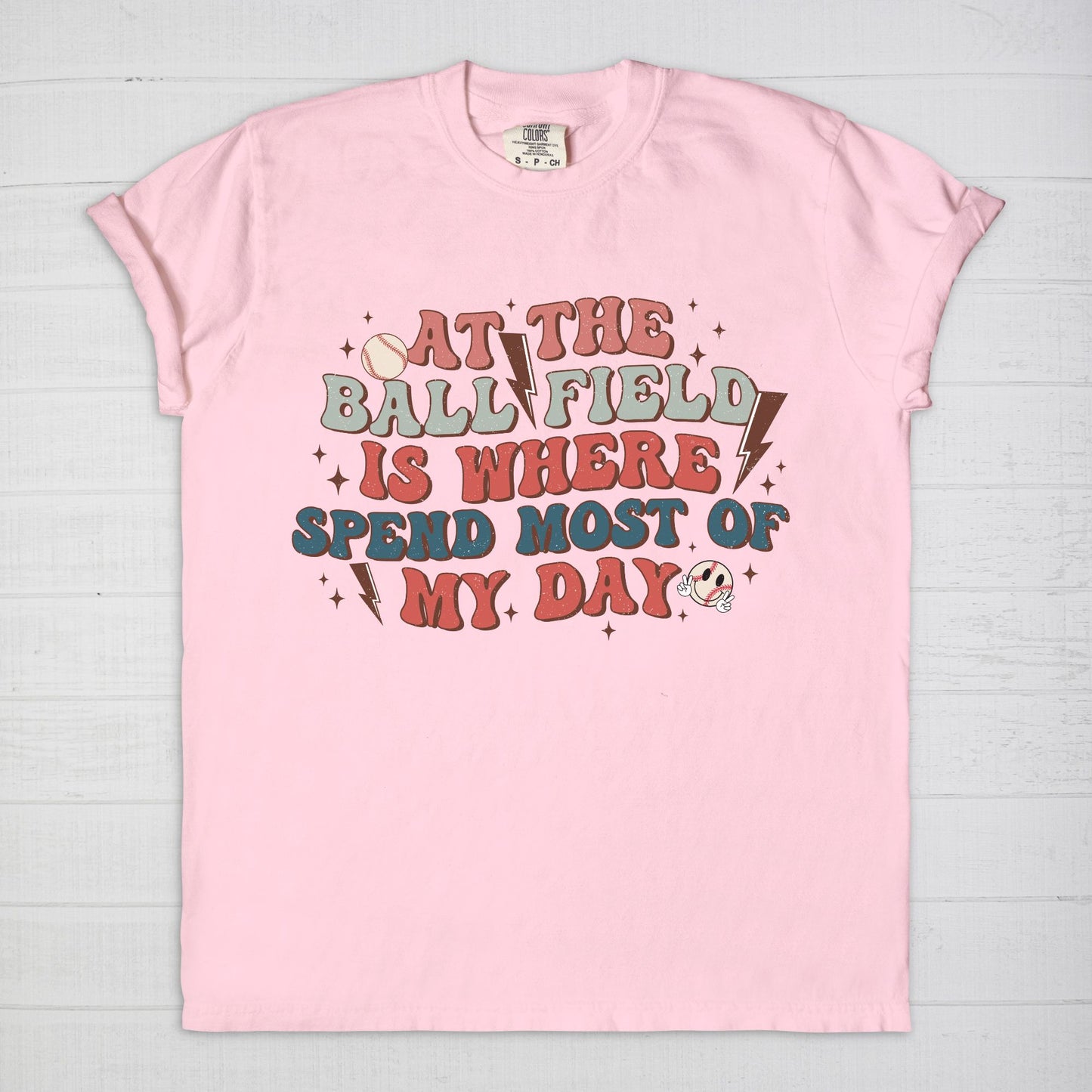 At The Ball Field Comfort Color Tee