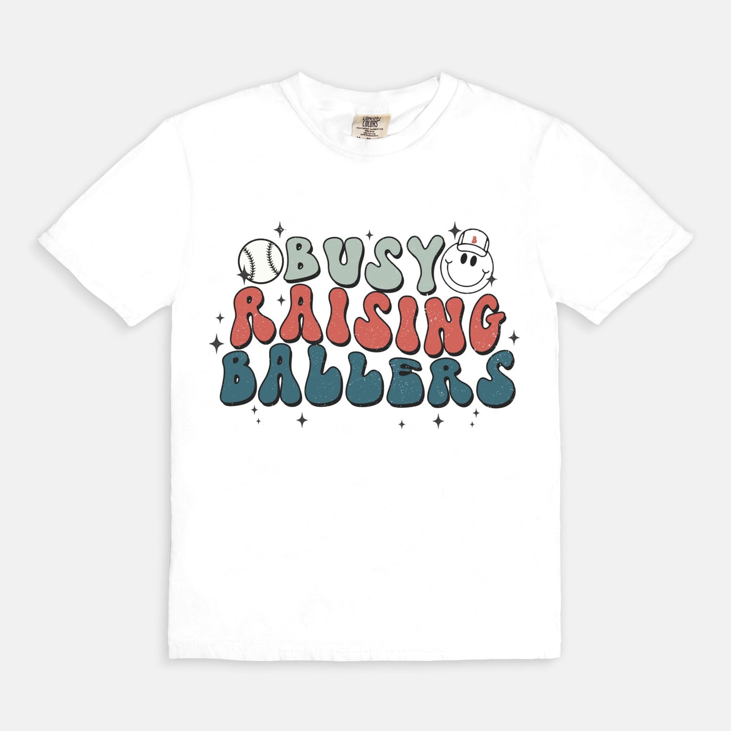 Busy Raising Ballers Comfort Color Tee