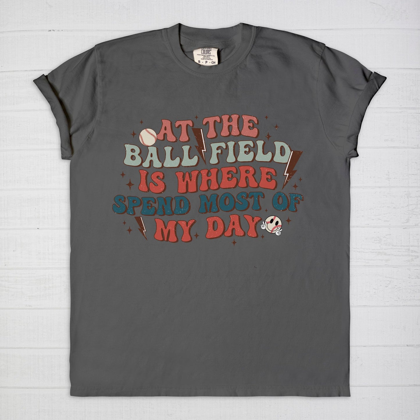 At The Ball Field Comfort Color Tee