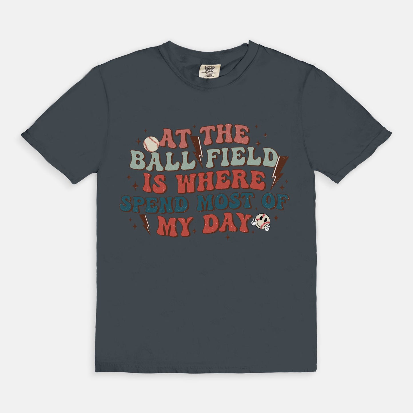 At The Ball Field Comfort Color Tee