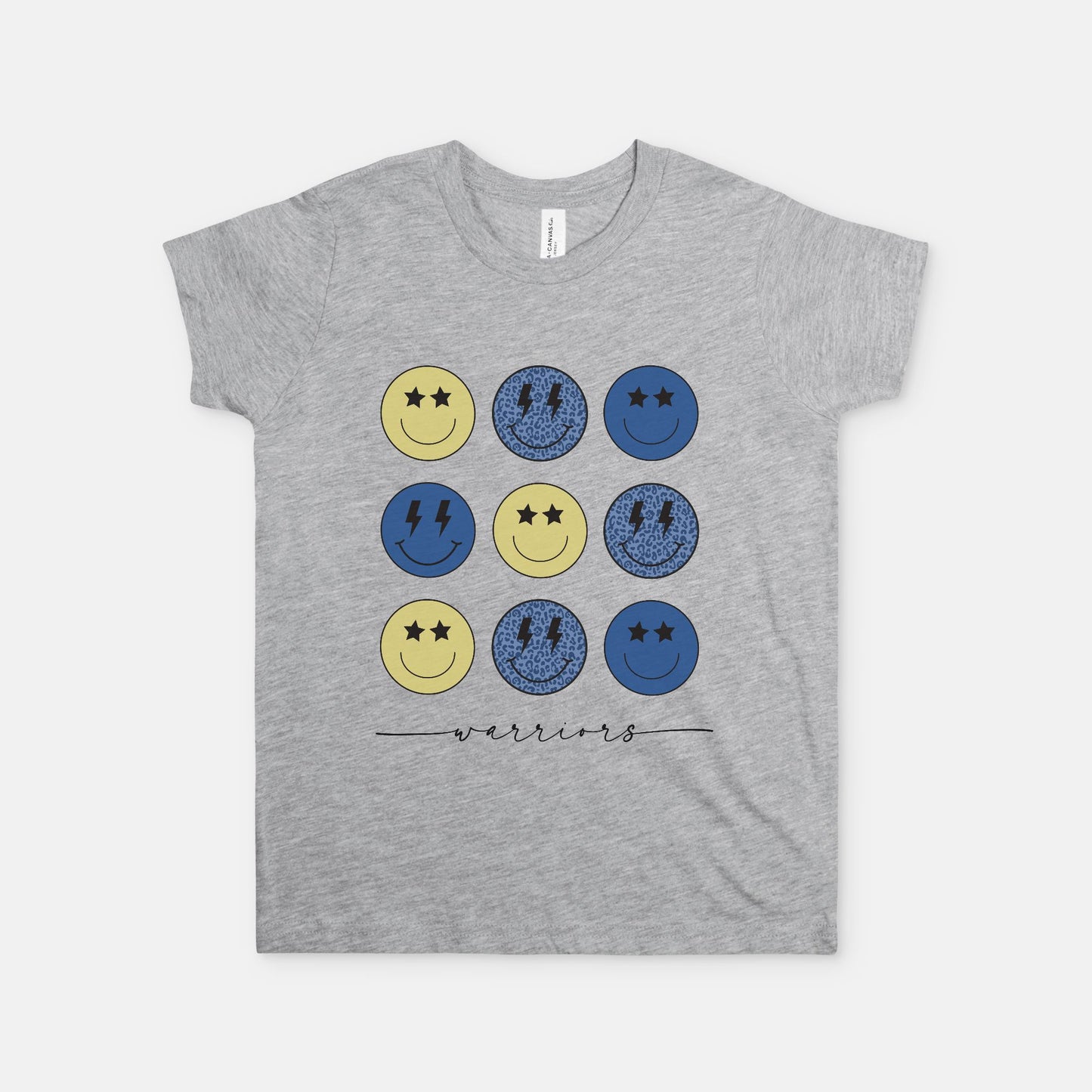 Warriors Smiley Face Youth Tee