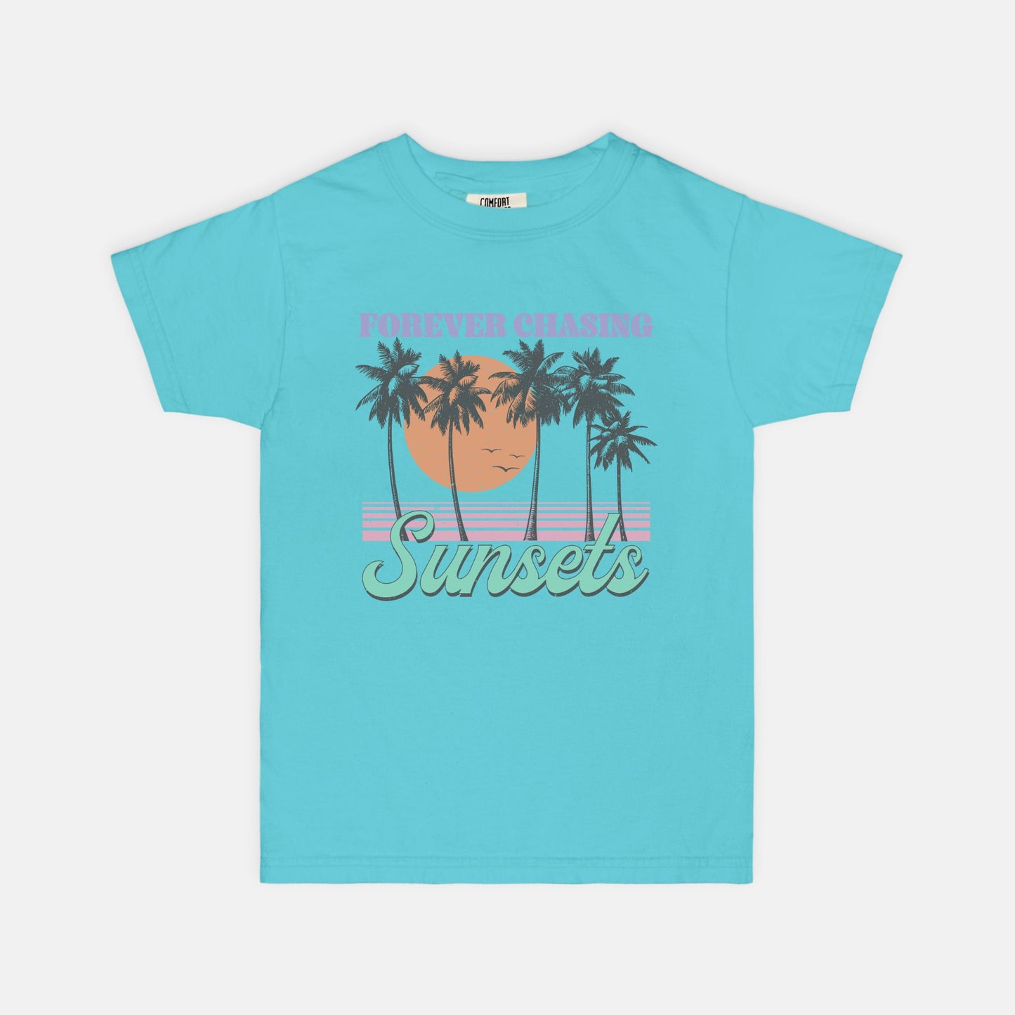 Forver Chasing Sunsets Youth Comfort Color Tee