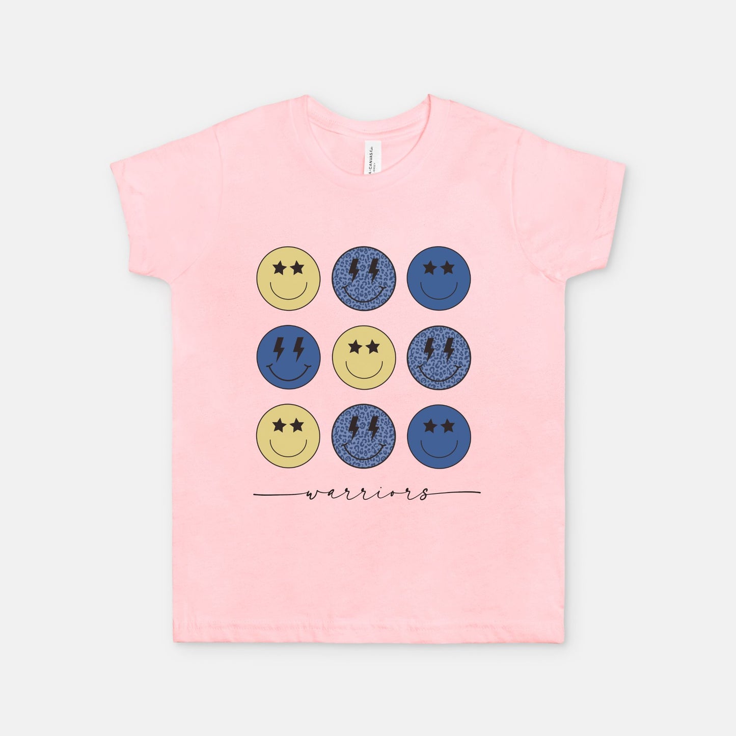 Warriors Smiley Face Youth Tee