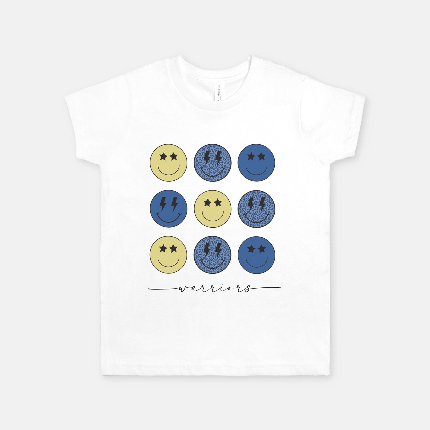 Warriors Smiley Face Youth Tee