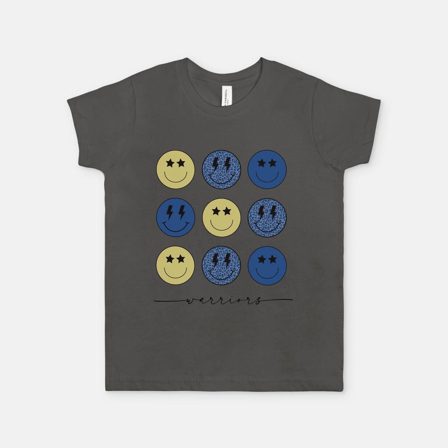 Warriors Smiley Face Youth Tee