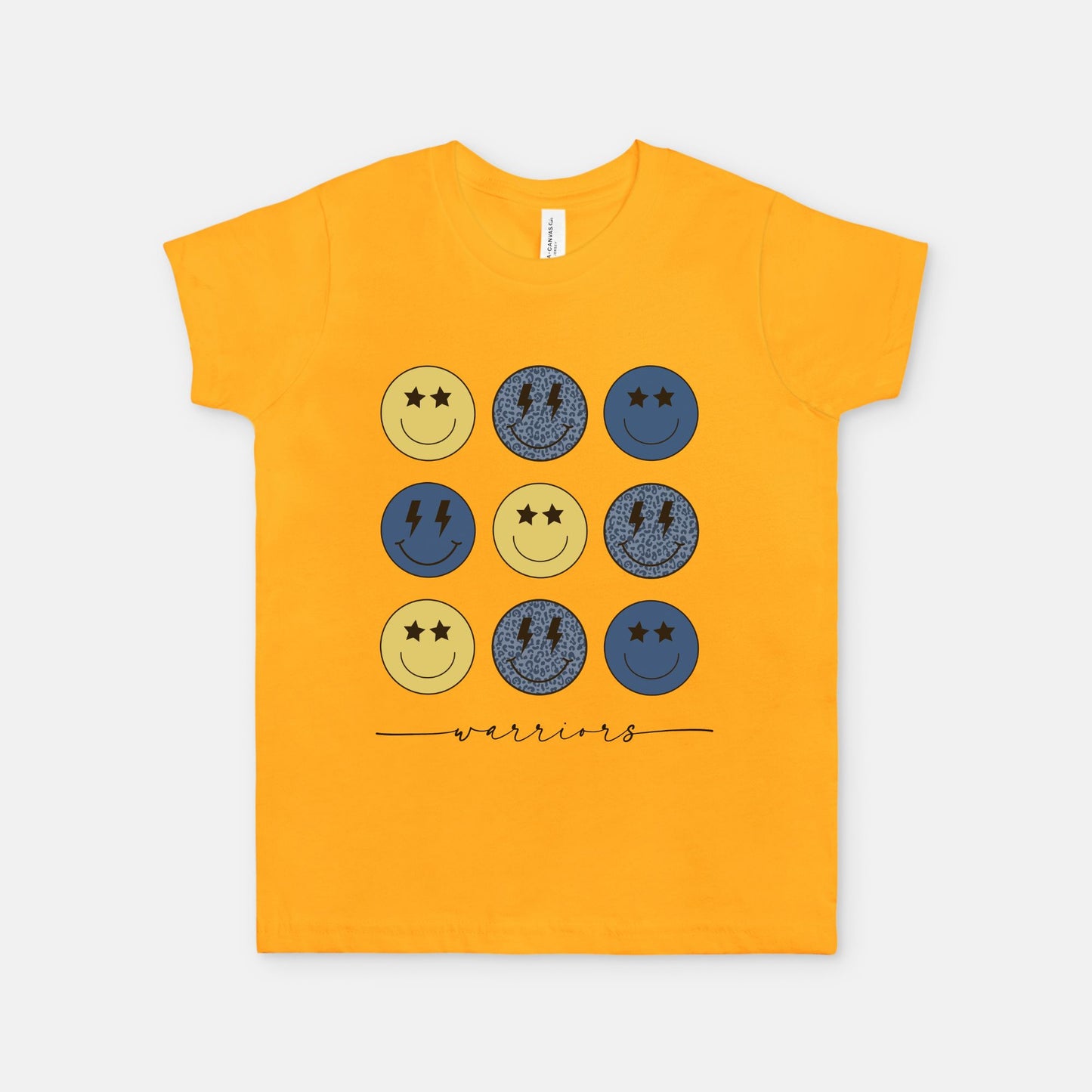 Warriors Smiley Face Youth Tee