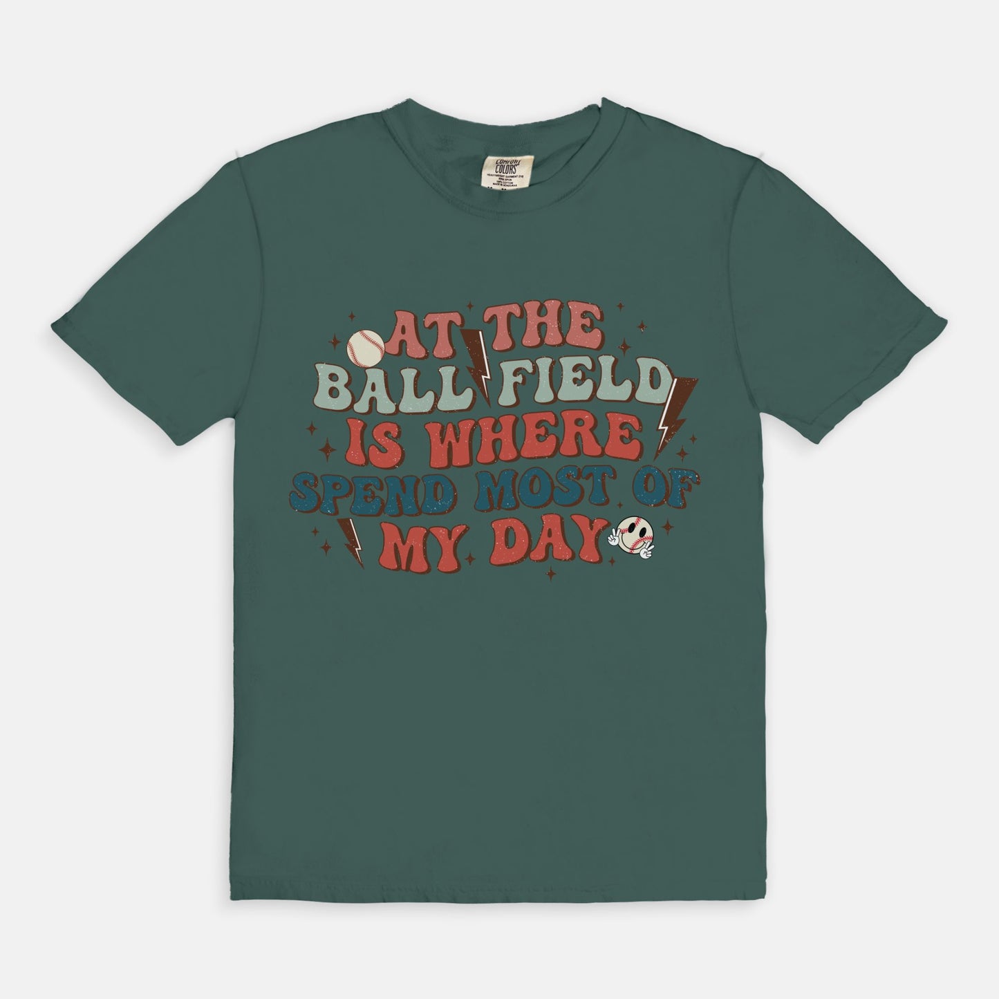 At The Ball Field Comfort Color Tee