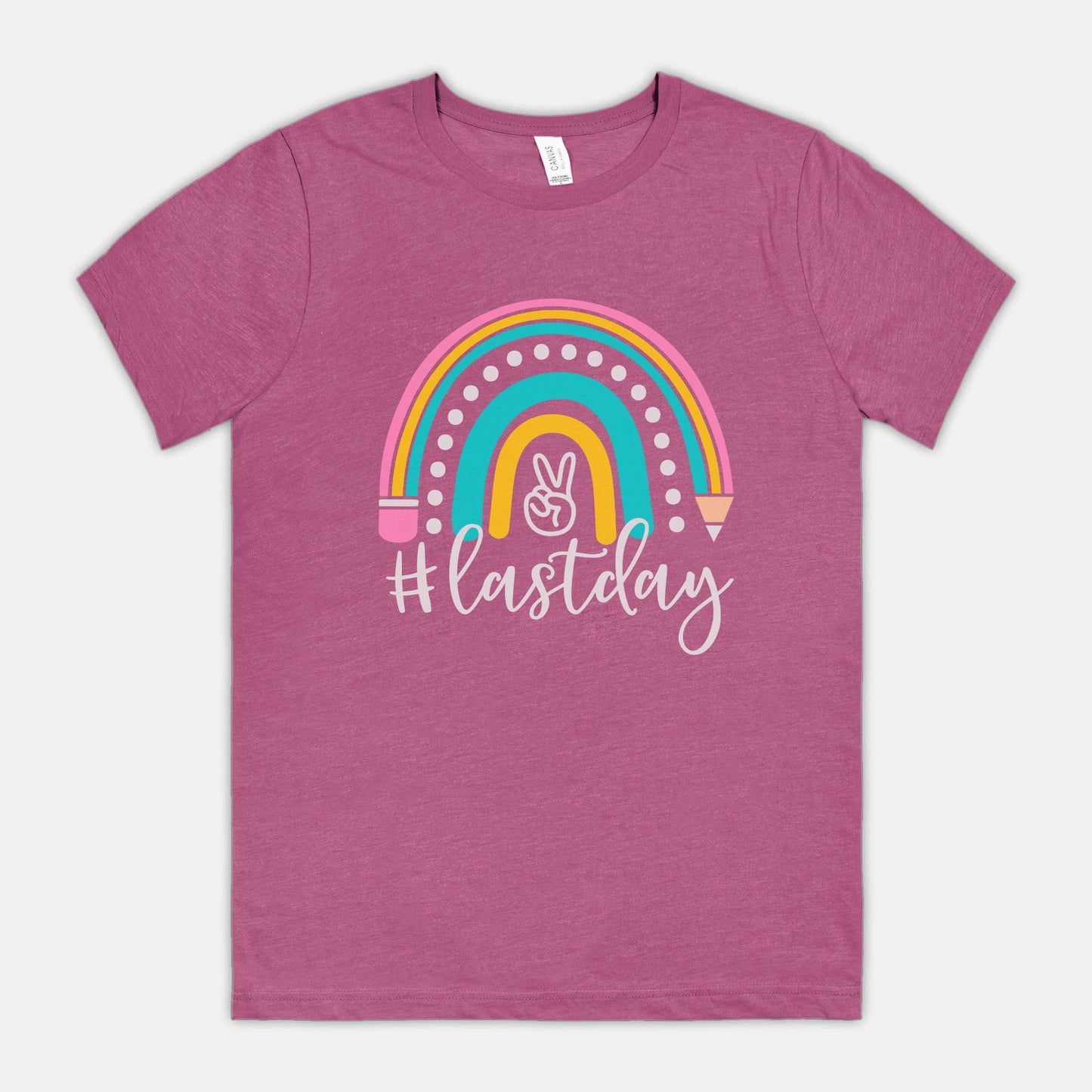 Last Day Rainbow Teacher Tee