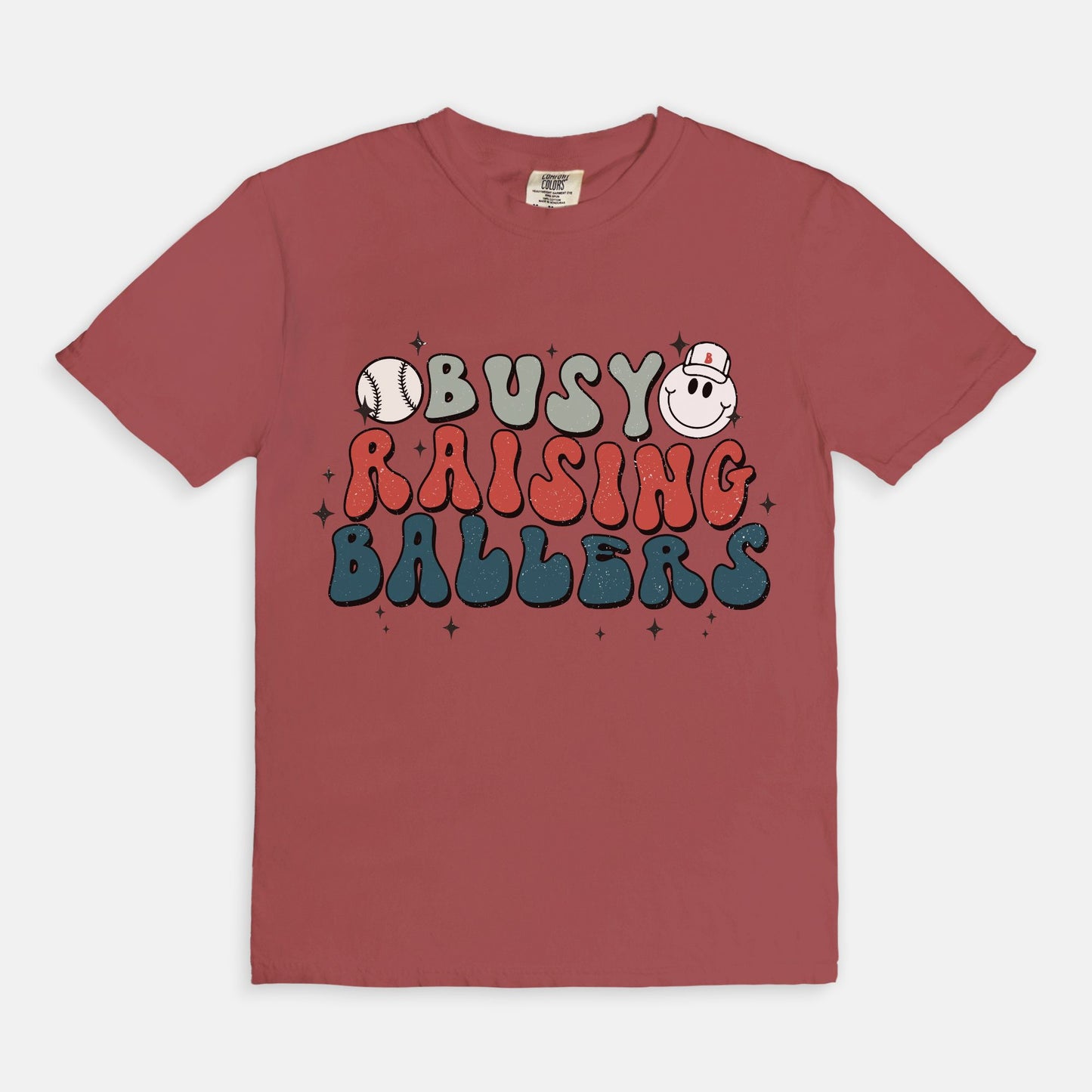 Busy Raising Ballers Comfort Color Tee