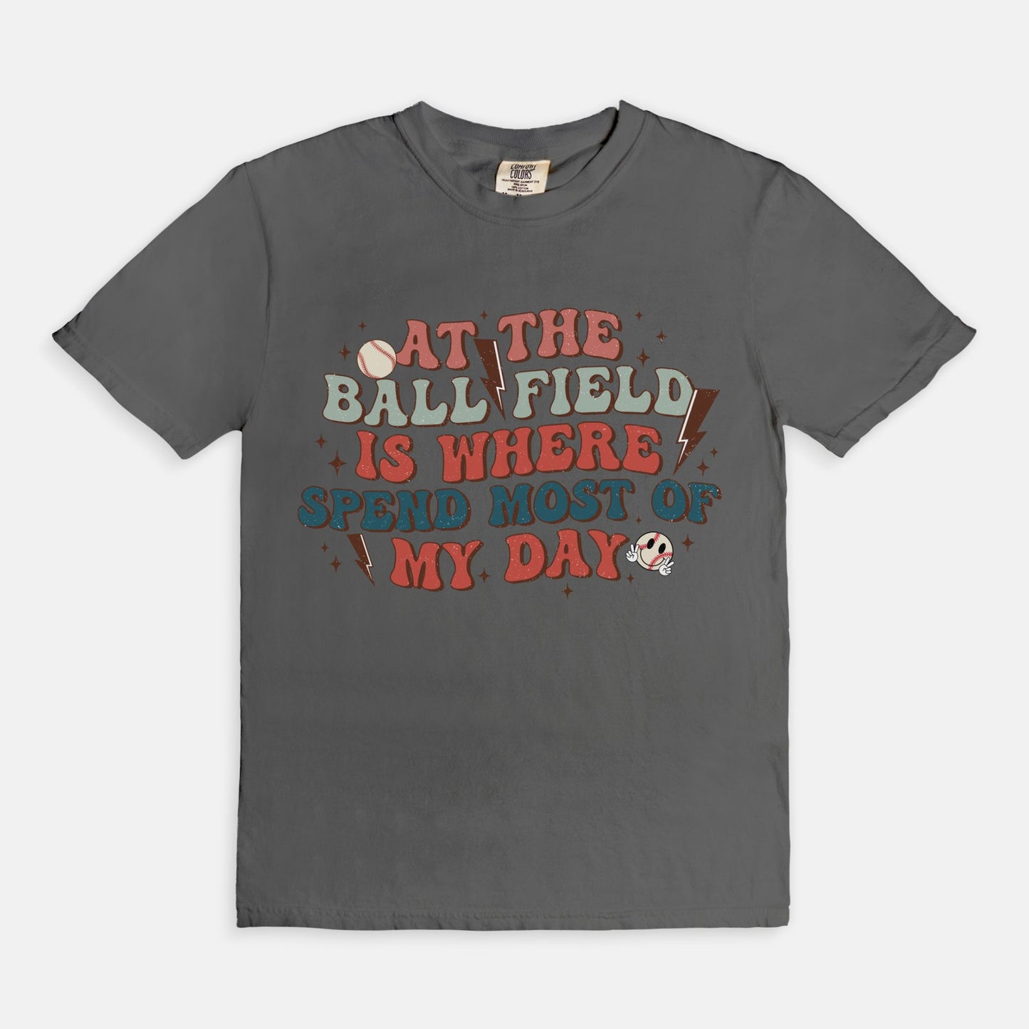 At The Ball Field Comfort Color Tee