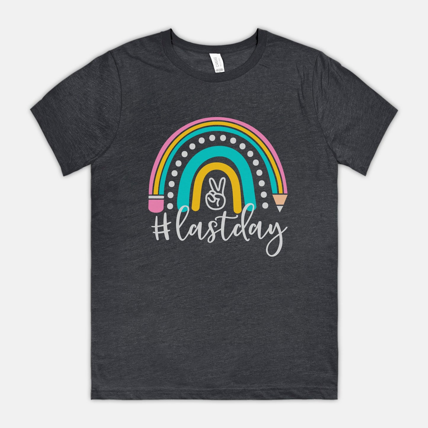 Last Day Rainbow Teacher Tee