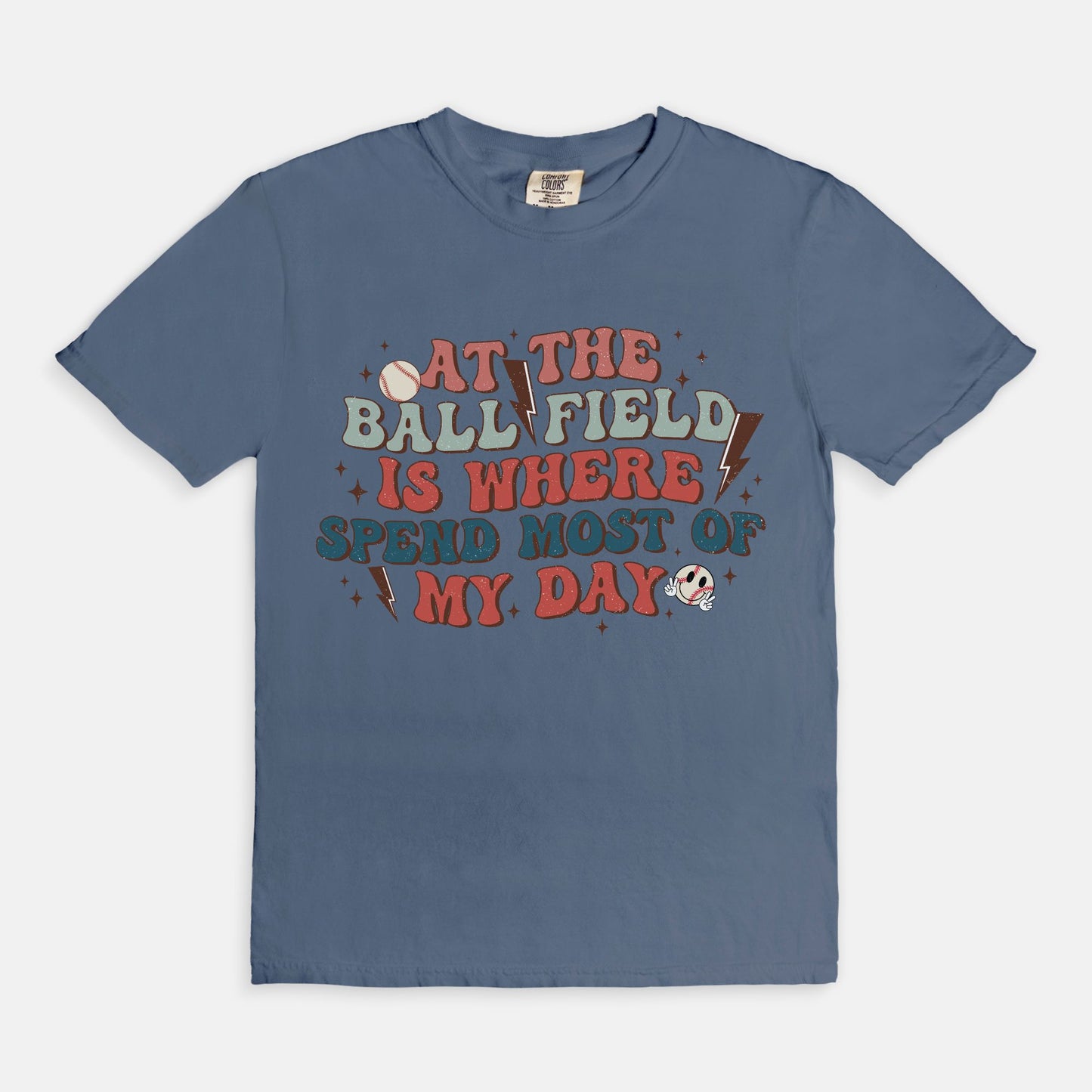 At The Ball Field Comfort Color Tee