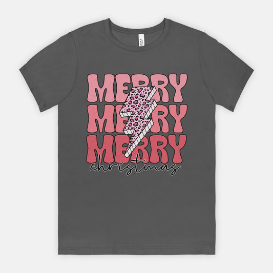 Merry Christmas Lightning Bolt 2 Tee