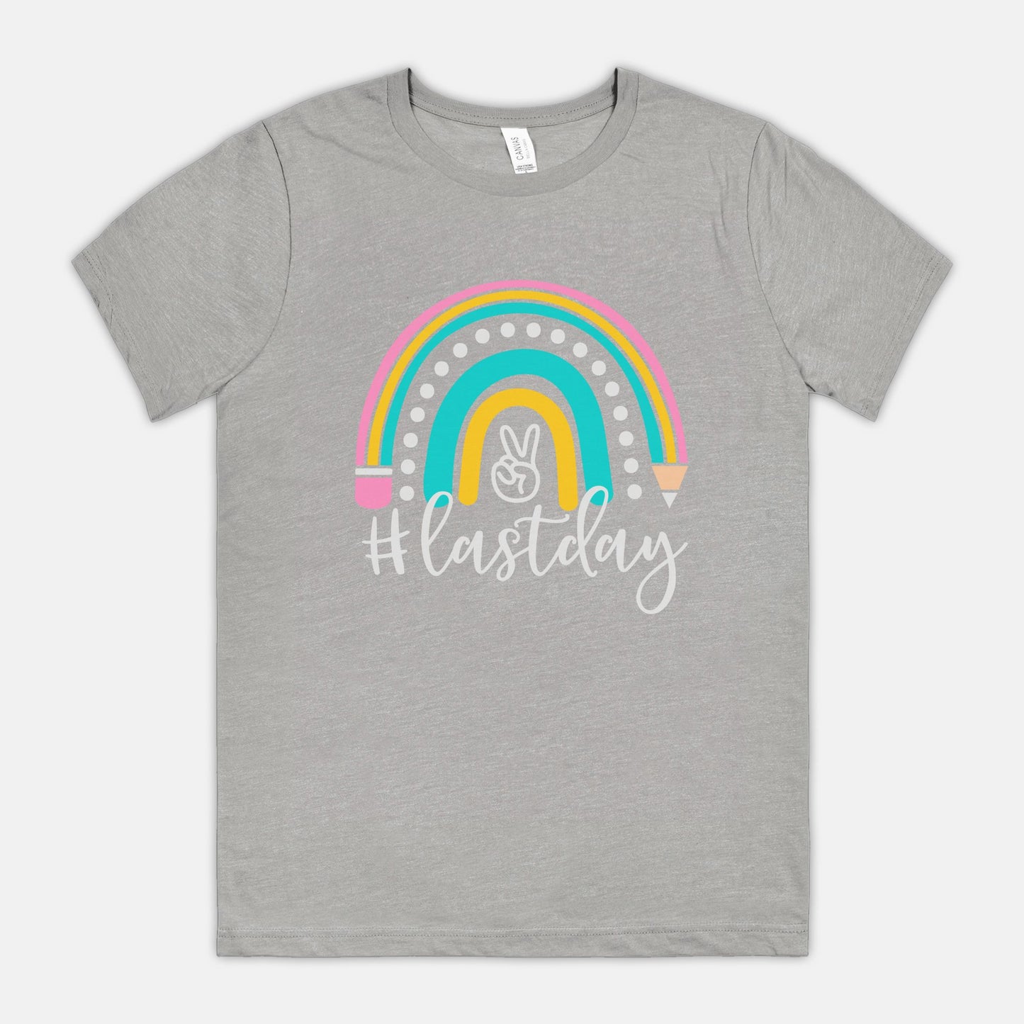 Last Day Rainbow Teacher Tee