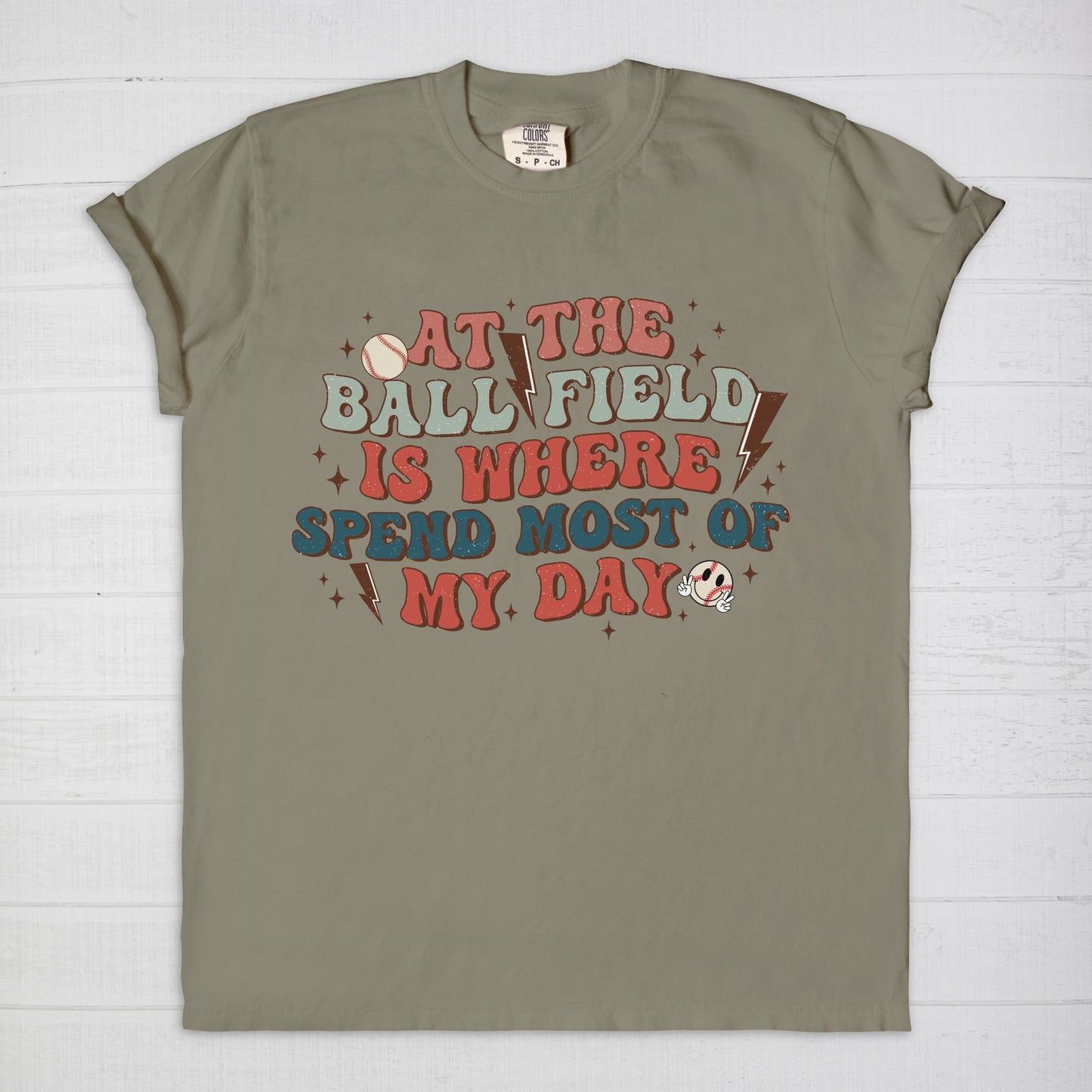 At The Ball Field Comfort Color Tee